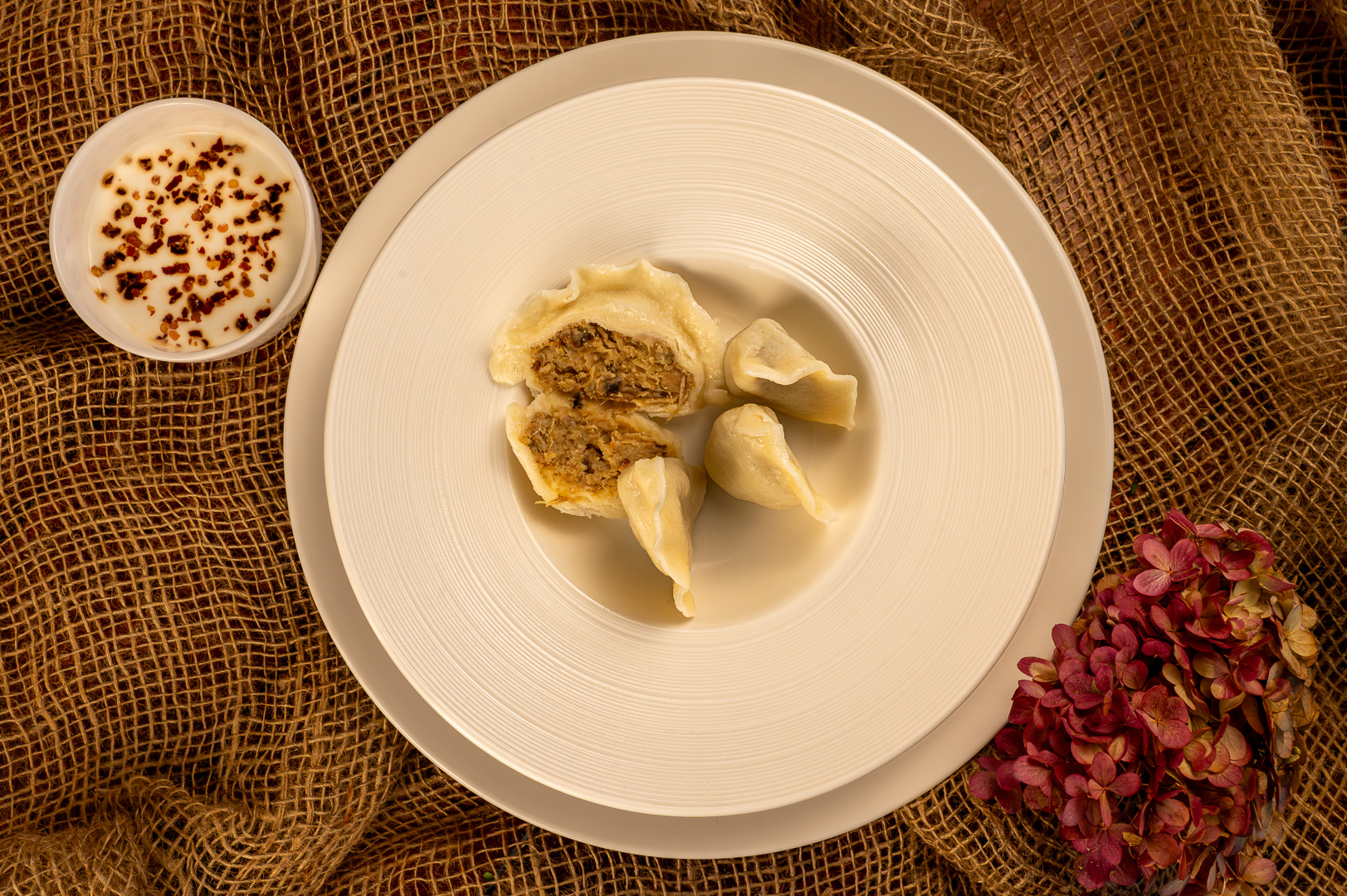 Pierogi z kapustą i pieczarką